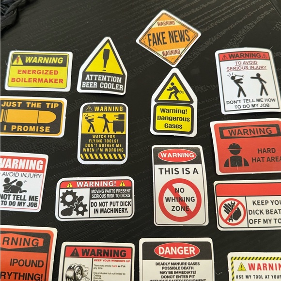 Humorous Warning Sticker Set - Picture 4 of 4